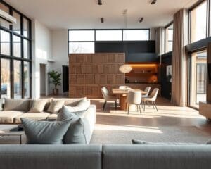 Womit gliedert man offene Wohnbereiche?