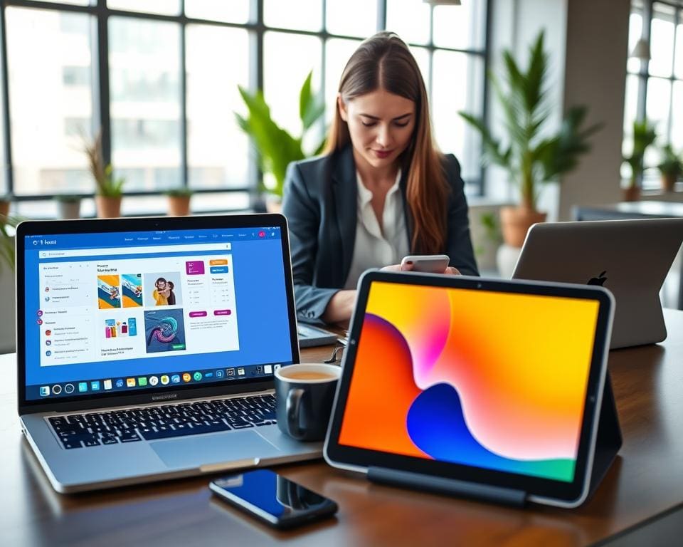 Moderne Geräte für mobiles Arbeiten