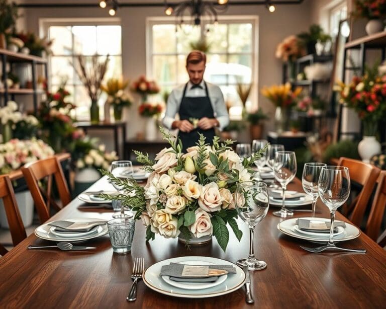 Was bietet ein Florist für stilvolle Tischdeko?