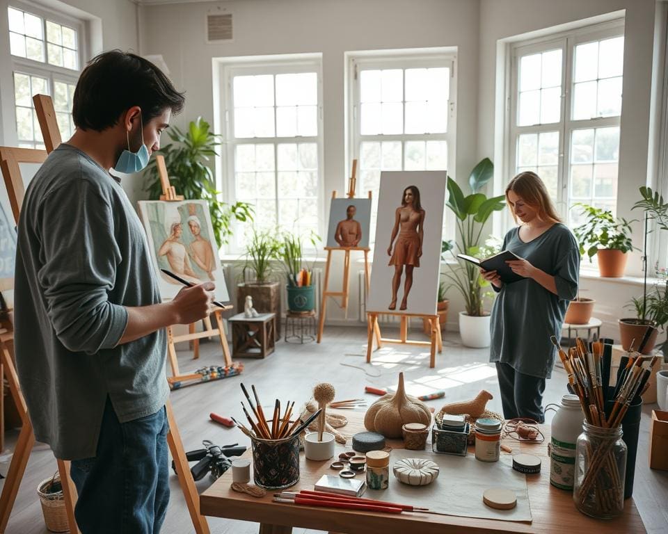 Wie verbinden Menschen Kunst und Entspannung?