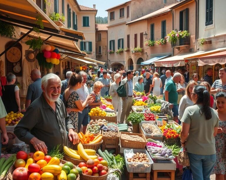 Warum sind Wochenmärkte beliebte Treffpunkte?