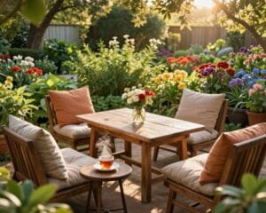 Wie gestaltet man eine gemütliche Sitzecke im Garten?