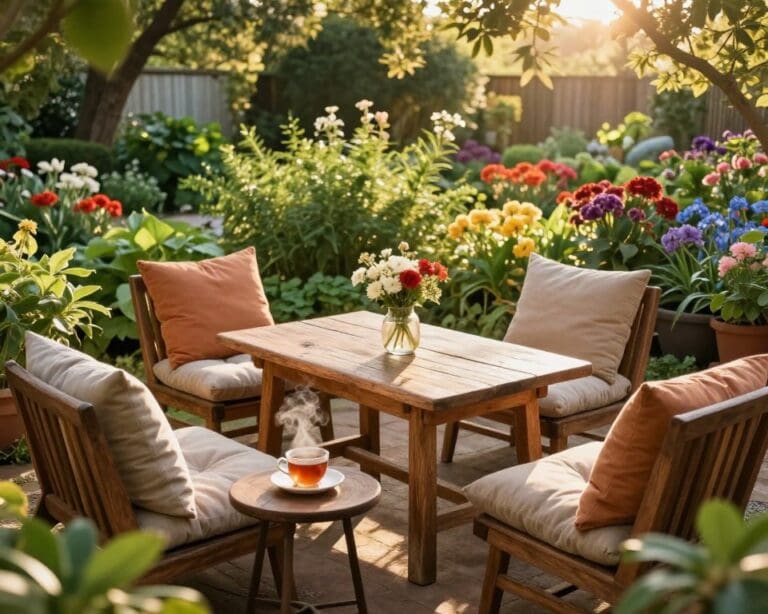 Wie gestaltet man eine gemütliche Sitzecke im Garten?