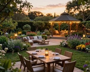 Wie plant man einen Garten für entspannte Sommerabende?