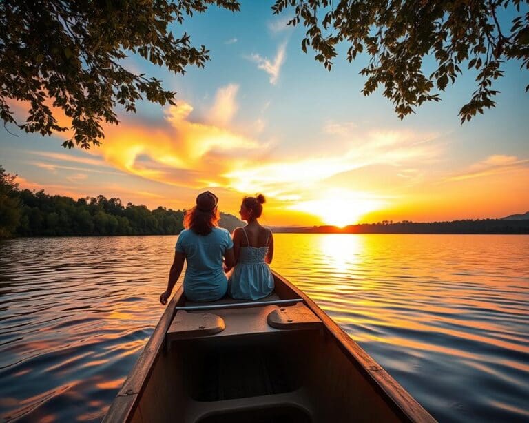 Kanutour Sonnenuntergang