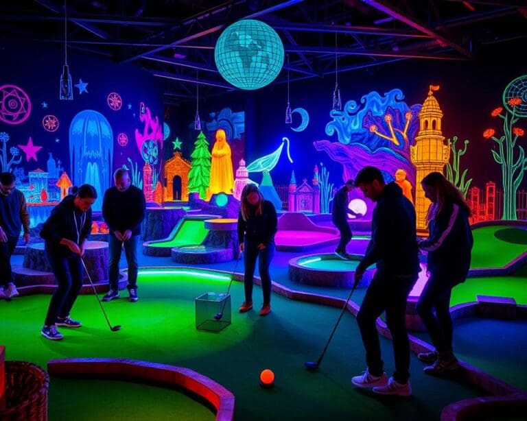 Schwarzlicht Minigolf